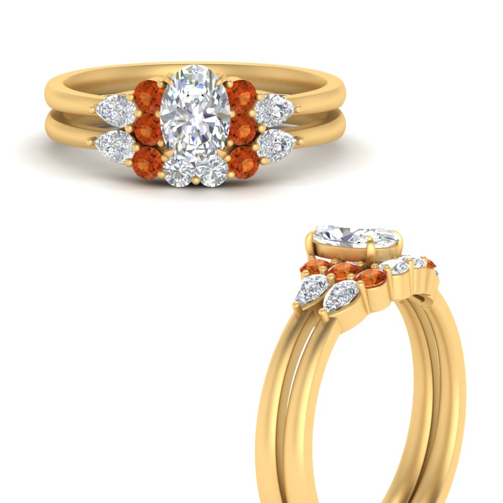 pear-accent-orange-sapphire-oval-shaped-wedding-ring-set-in-FD9289OVGSAOR-ANGLE3-NL-YG