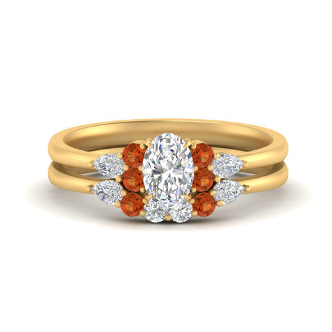 pear-accent-orange-sapphire-oval-shaped-wedding-ring-set-in-FD9289OVGSAOR-ANGLE3-NL-YG