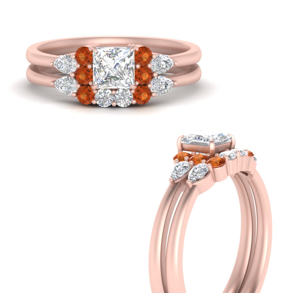 pear-accent-orange-sapphire-princess-cut-wedding-ring-set-in-FD9289PRGSAOR-ANGLE3-NL-RG