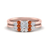 Load image into Gallery viewer, pear-accent-orange-sapphire-princess-cut-wedding-ring-set-in-FD9289PRGSAOR-ANGLE3-NL-RG