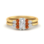 Load image into Gallery viewer, pear-accent-orange-sapphire-radiant-cut-wedding-ring-set-in-FD9289RAGSAOR-ANGLE3-NL-YG
