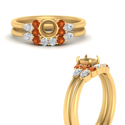 pear-accent-orange-sapphire-semi-mount-wedding-ring-set-in-FD9289SMGSAOR-ANGLE3-NL-YG