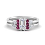 Load image into Gallery viewer, pear-accent-pink-sapphire-emerald-cut-wedding-ring-set-in-FD9289EMGSADRPI-ANGLE3-NL-WG
