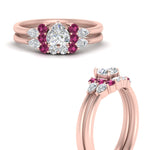 Load image into Gallery viewer, pear-accent-pink-sapphire-heart-shaped-wedding-ring-set-in-FD9289HTGSADRPI-ANGLE3-NL-RG
