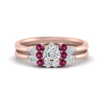 Load image into Gallery viewer, pear-accent-pink-sapphire-heart-shaped-wedding-ring-set-in-FD9289HTGSADRPI-ANGLE3-NL-RG
