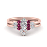 Load image into Gallery viewer, pear-accent-pink-sapphire-marquise-cut-wedding-ring-set-in-FD9289MQGSADRPI-ANGLE3-NL-RG
