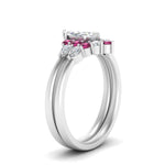 Load image into Gallery viewer, pear-accent-pink-sapphire-marquise-cut-wedding-ring-set-in-FD9289MQGSADRPI-ANGLE3-NL-WG
