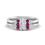Load image into Gallery viewer, pear-accent-pink-sapphire-oval-shaped-wedding-ring-set-in-FD9289OVGSADRPI-ANGLE3-NL-WG
