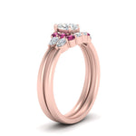 Load image into Gallery viewer, pear-accent-pink-sapphire-pear-shaped-wedding-ring-set-in-FD9289PEGSADRPI-ANGLE3-NL-RG
