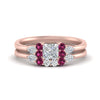 Load image into Gallery viewer, pear-accent-pink-sapphire-princess-cut-wedding-ring-set-in-FD9289PRGSADRPI-ANGLE3-NL-RG