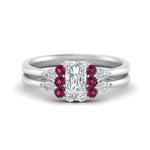 Load image into Gallery viewer, pear-accent-pink-sapphire-radiant-cut-wedding-ring-set-in-FD9289RAGSADRPI-ANGLE3-NL-WG
