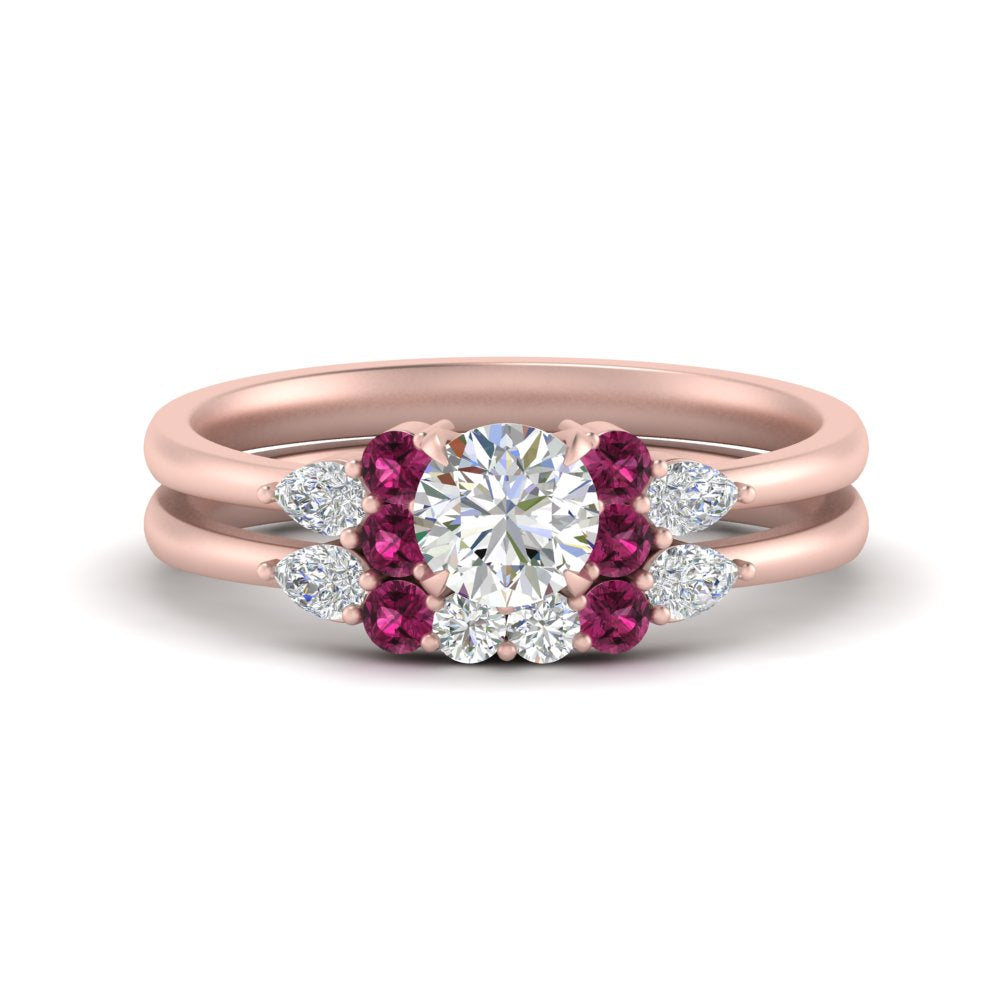 pear-accent-pink-sapphire-round-cut-wedding-ring-set-in-FD9289ROGSADRPI-ANGLE3-NL-RG