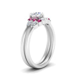 Load image into Gallery viewer, pear-accent-pink-sapphire-round-cut-wedding-ring-set-in-FD9289ROGSADRPI-ANGLE3-NL-WG
