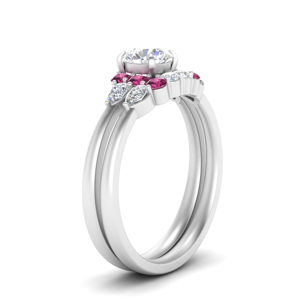 pear-accent-pink-sapphire-round-cut-wedding-ring-set-in-FD9289ROGSADRPI-ANGLE3-NL-WG