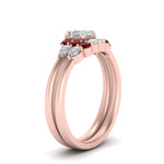 Load image into Gallery viewer, pear-accent-ruby-asscher-cut-wedding-ring-set-in-FD9289ASGRUDR-ANGLE3-NL-RG
