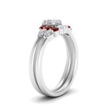 Load image into Gallery viewer, pear-accent-ruby-asscher-cut-wedding-ring-set-in-FD9289ASGRUDR-ANGLE3-NL-WG
