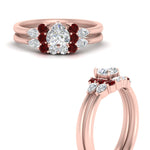 Load image into Gallery viewer, pear-accent-ruby-heart-shaped-wedding-ring-set-in-FD9289HTGRUDR-ANGLE3-NL-RG
