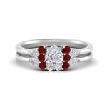 Load image into Gallery viewer, pear-accent-ruby-heart-shaped-wedding-ring-set-in-FD9289HTGRUDR-ANGLE3-NL-WG
