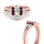 Load image into Gallery viewer, pear-accent-ruby-marquise-cut-wedding-ring-set-in-FD9289MQGRUDR-ANGLE3-NL-RG
