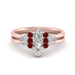 Load image into Gallery viewer, pear-accent-ruby-marquise-cut-wedding-ring-set-in-FD9289MQGRUDR-ANGLE3-NL-RG
