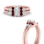 Load image into Gallery viewer, pear-accent-ruby-oval-shaped-wedding-ring-set-in-FD9289OVGRUDR-ANGLE3-NL-RG
