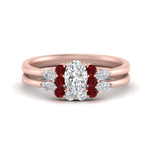 Load image into Gallery viewer, pear-accent-ruby-oval-shaped-wedding-ring-set-in-FD9289OVGRUDR-ANGLE3-NL-RG

