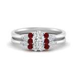 Load image into Gallery viewer, pear-accent-ruby-oval-shaped-wedding-ring-set-in-FD9289OVGRUDR-ANGLE3-NL-WG
