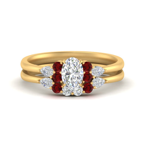 pear-accent-ruby-oval-shaped-wedding-ring-set-in-FD9289OVGRUDR-ANGLE3-NL-YG