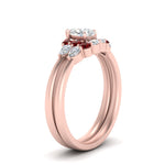 Load image into Gallery viewer, pear-accent-ruby-pear-shaped-wedding-ring-set-in-FD9289PEGRUDR-ANGLE3-NL-RG
