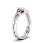 Load image into Gallery viewer, pear-accent-ruby-pear-shaped-wedding-ring-set-in-FD9289PEGRUDR-ANGLE3-NL-WG
