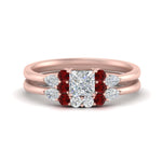 Load image into Gallery viewer, pear-accent-ruby-princess-cut-wedding-ring-set-in-FD9289PRGRUDR-ANGLE3-NL-RG
