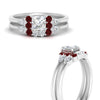 Load image into Gallery viewer, pear-accent-ruby-princess-cut-wedding-ring-set-in-FD9289PRGRUDR-ANGLE3-NL-WG