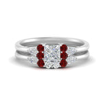 Load image into Gallery viewer, pear-accent-ruby-princess-cut-wedding-ring-set-in-FD9289PRGRUDR-ANGLE3-NL-WG
