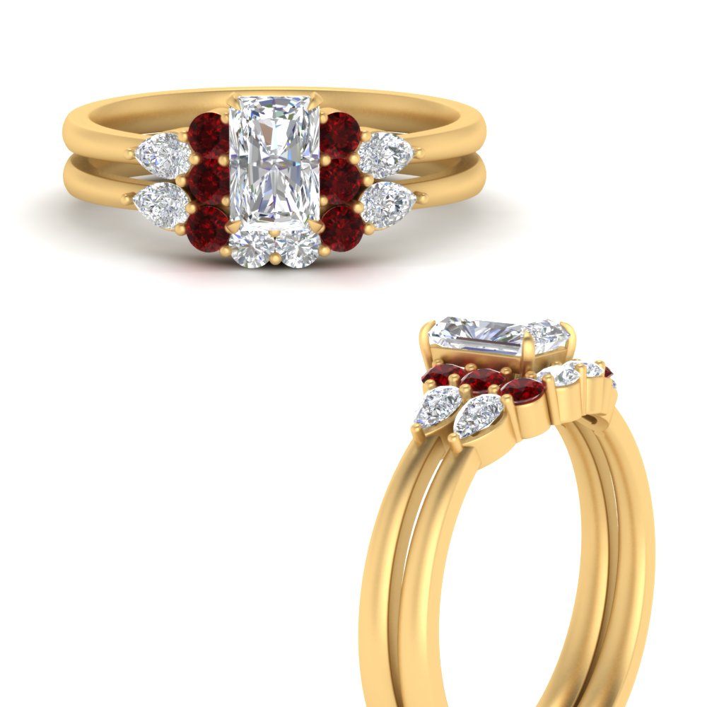 pear-accent-ruby-radiant-cut-wedding-ring-set-in-FD9289RAGRUDR-ANGLE3-NL-YG