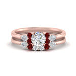 Load image into Gallery viewer, pear-accent-ruby-round-cut-wedding-ring-set-in-FD9289ROGRUDR-ANGLE3-NL-RG

