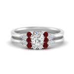 Load image into Gallery viewer, pear-accent-ruby-round-cut-wedding-ring-set-in-FD9289ROGRUDR-ANGLE3-NL-WG
