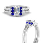 Load image into Gallery viewer, pear-accent-sapphire-emerald-cut-wedding-ring-set-in-FD9289EMGSABL-ANGLE3-NL-WG
