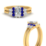 Load image into Gallery viewer, pear-accent-sapphire-emerald-cut-wedding-ring-set-in-FD9289EMGSABL-ANGLE3-NL-YG
