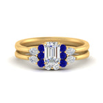 Load image into Gallery viewer, pear-accent-sapphire-emerald-cut-wedding-ring-set-in-FD9289EMGSABL-ANGLE3-NL-YG
