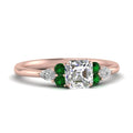 Thumbnail 26 - pear-accented-asscher-cut-diamond-ring-with-emerald-in-FD9289ASRGEMGRANGLE3-NL-RG