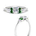 Thumbnail 53 - pear-accented-asscher-cut-diamond-ring-with-emerald-in-FD9289ASRGEMGRANGLE3-NL-WG