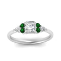 Thumbnail 55 - pear-accented-asscher-cut-diamond-ring-with-emerald-in-FD9289ASRGEMGRANGLE3-NL-WG