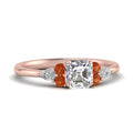 Thumbnail 22 - pear-accented-asscher-cut-diamond-ring-with-orange-sapphire-in-FD9289ASRGSAORANGLE3-NL-RG