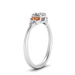 Load image into Gallery viewer, pear-accented-asscher-cut-diamond-ring-with-orange-sapphire-in-FD9289ASRGSAORANGLE3-NL-WG
