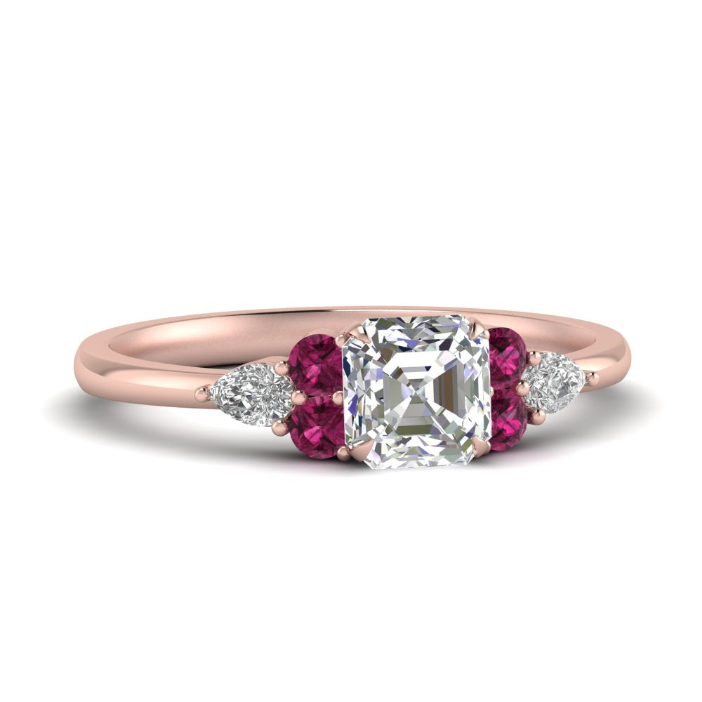 pear-accented-asscher-cut-diamond-ring-with-pink-sapphire-in-FD9289ASRGSADRPIANGLE3-NL-RG