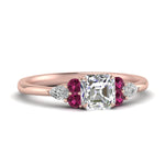 Load image into Gallery viewer, pear-accented-asscher-cut-diamond-ring-with-pink-sapphire-in-FD9289ASRGSADRPIANGLE3-NL-RG
