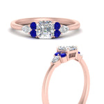 Load image into Gallery viewer, pear-accented-asscher-cut-diamond-ring-with-sapphire-in-FD9289ASRGSABLANGLE3-NL-RG
