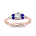 Thumbnail 11 - pear-accented-asscher-cut-diamond-ring-with-sapphire-in-FD9289ASRGSABLANGLE3-NL-RG