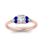 Load image into Gallery viewer, pear-accented-asscher-cut-diamond-ring-with-sapphire-in-FD9289ASRGSABLANGLE3-NL-RG

