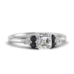 Load image into Gallery viewer, pear-accented-asscher-cut-diamond-ring-with-black-diamond-in-FD9289ASRGBLACKANGLE3-NL-WG

